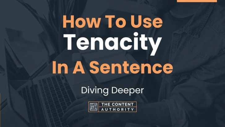 How To Use “Tenacity” In A Sentence: Diving Deeper