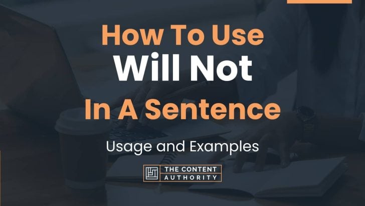 How To Use “Will Not” In A Sentence: Usage and Examples