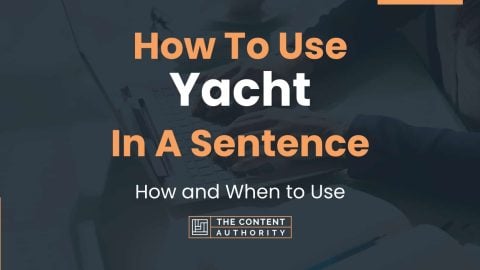 yacht meaning and example sentence