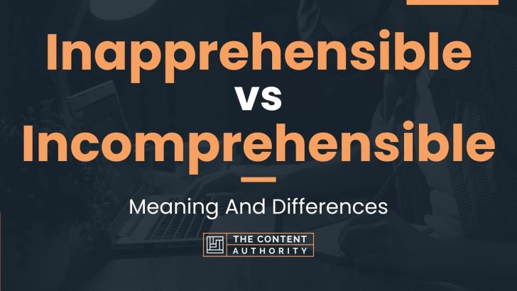 Inapprehensible vs Incomprehensible: Meaning And Differences