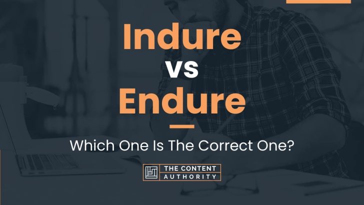 Indure vs Endure: Which One Is The Correct One?