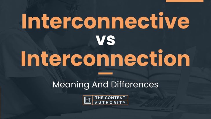 Interconnective vs Interconnection: Meaning And Differences