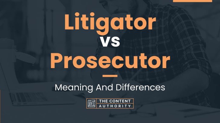 Litigator vs Prosecutor: Meaning And Differences