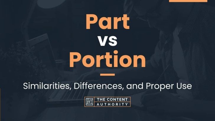 Part vs Portion: Similarities, Differences, and Proper Use