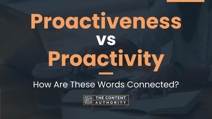 Proactiveness vs Proactivity: How Are These Words Connected?