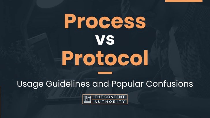 Process vs Protocol: Usage Guidelines and Popular Confusions