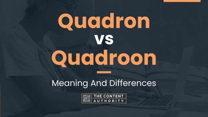 Quadron vs Quadroon: Meaning And Differences