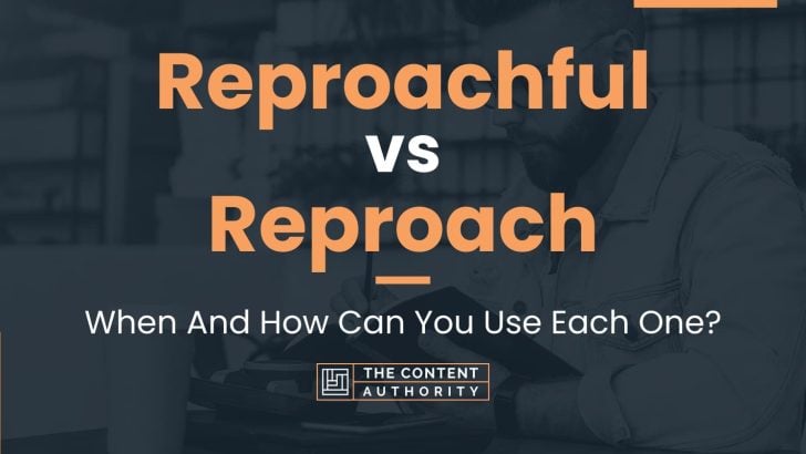 Reproachful vs Reproach: When And How Can You Use Each One?