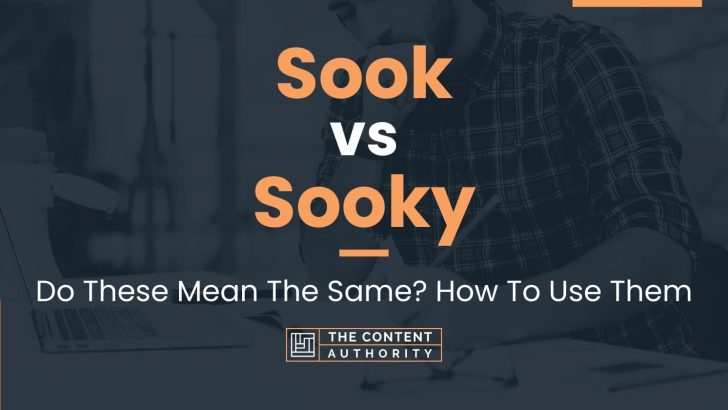 Sook vs Sooky: Do These Mean The Same? How To Use Them