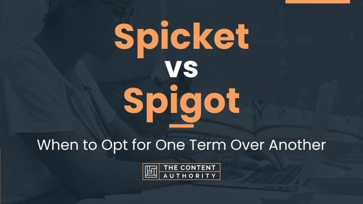 Spicket vs Spigot: When to Opt for One Term Over Another