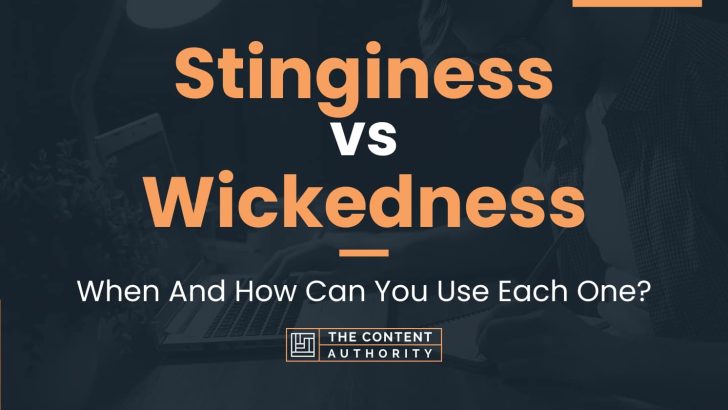 Stinginess vs Wickedness: When And How Can You Use Each One?