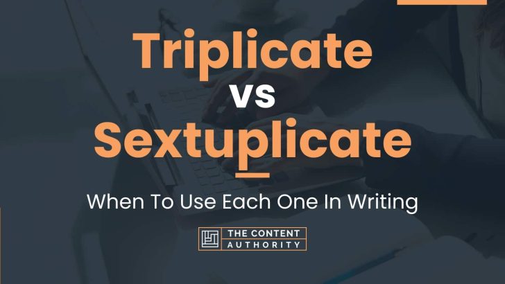 Triplicate vs Sextuplicate: When To Use Each One In Writing