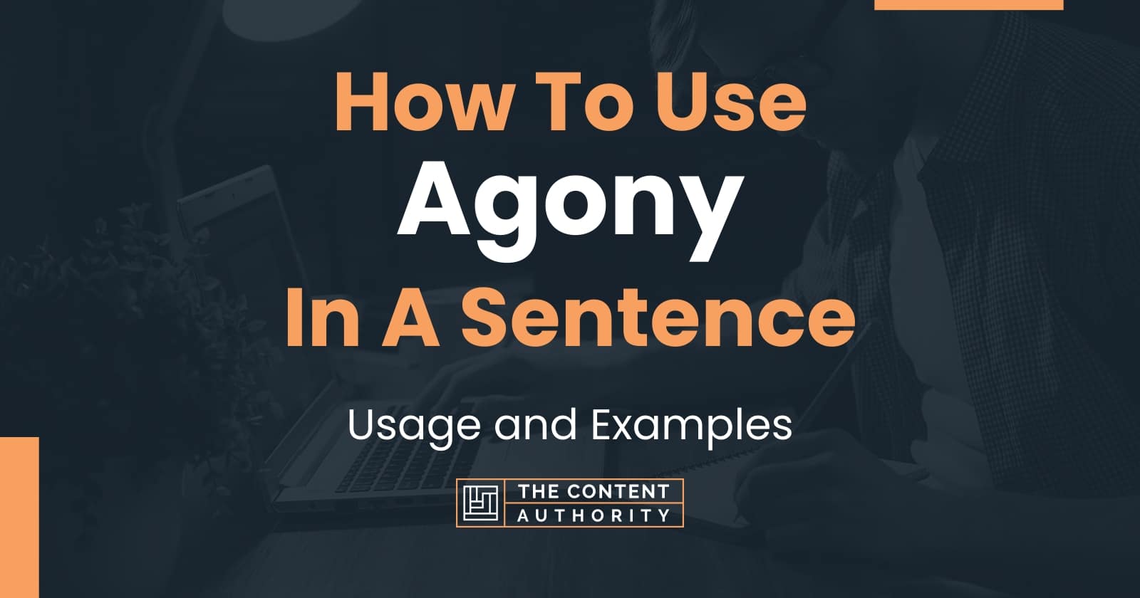 Use Agony In A Sentence