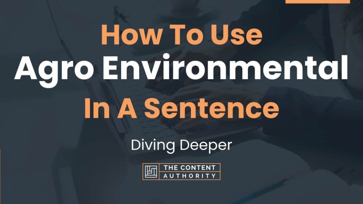 how-to-use-agro-environmental-in-a-sentence-diving-deeper