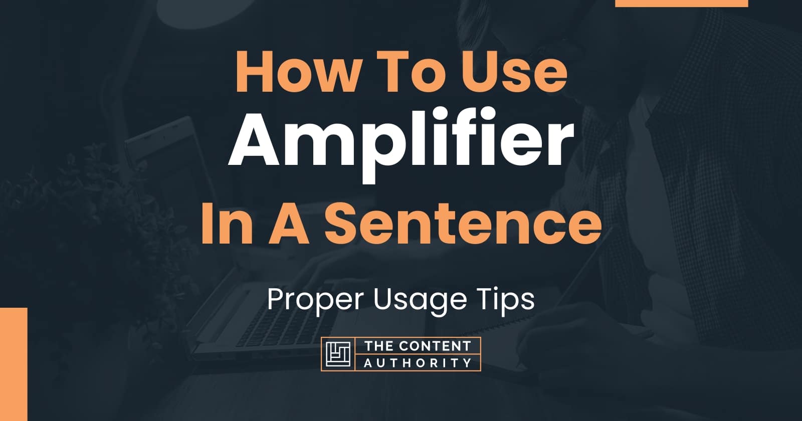 How To Use "Amplifier" In A Sentence Proper Usage Tips