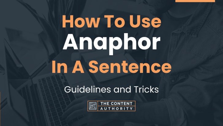 How To Use “Anaphor” In A Sentence: Guidelines and Tricks