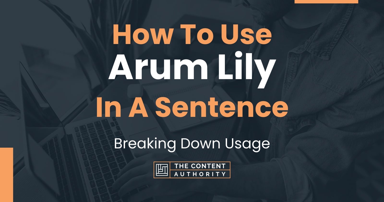 How To Use "Arum Lily" In A Sentence Breaking Down Usage