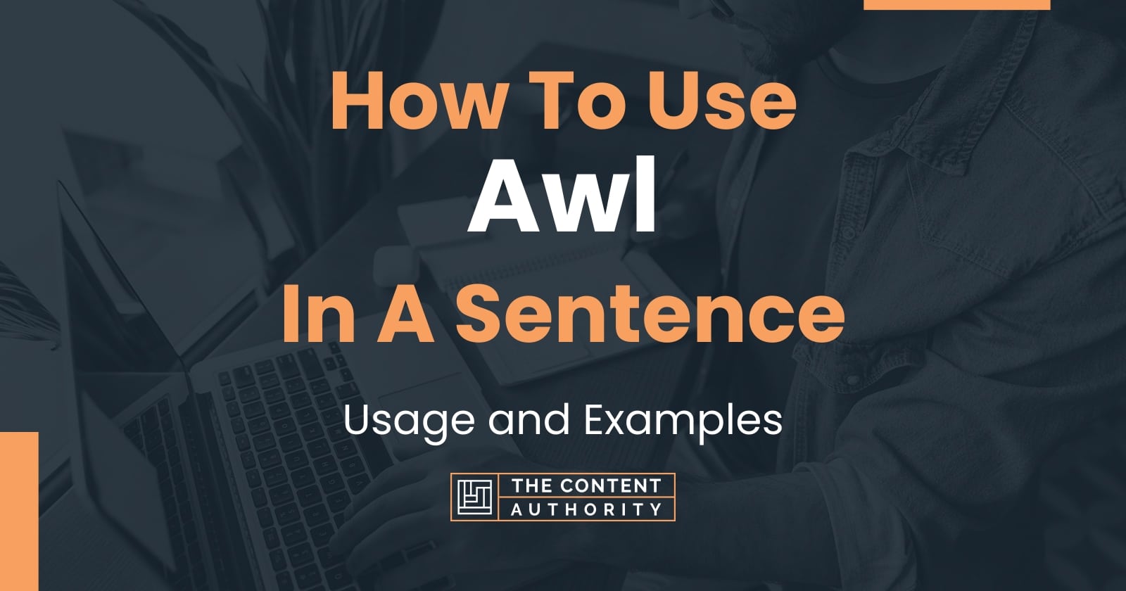 How To Use "Awl" In A Sentence Usage and Examples