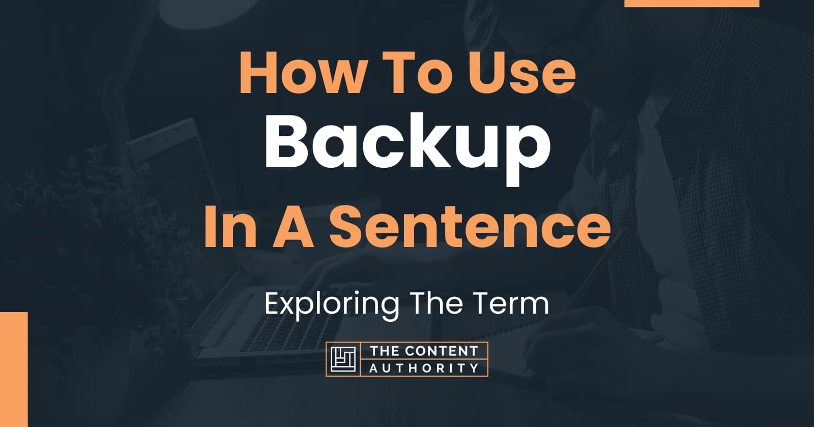 a sentence using backup