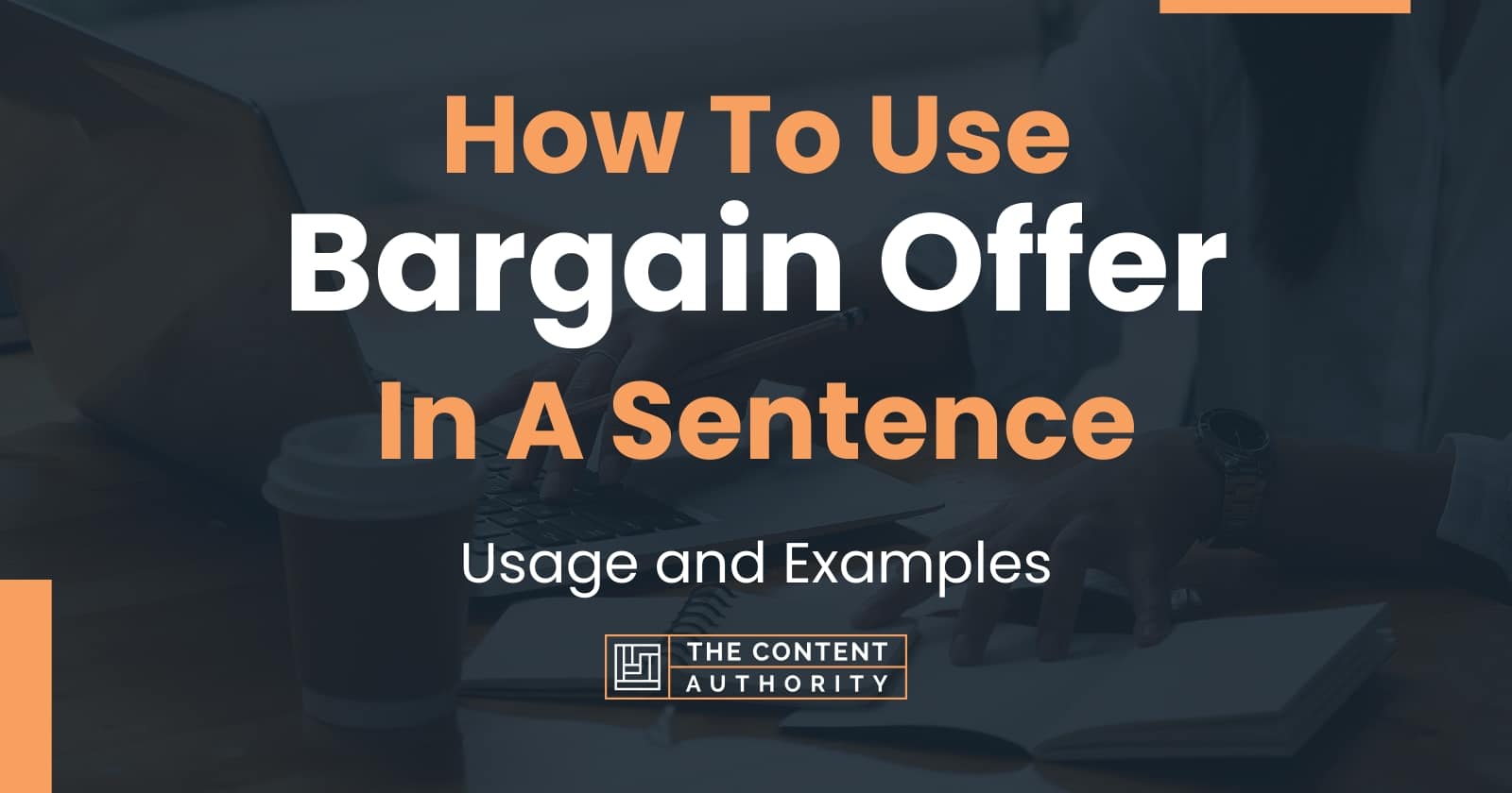 How To Use Bargain Offer In A Sentence Usage And Examples