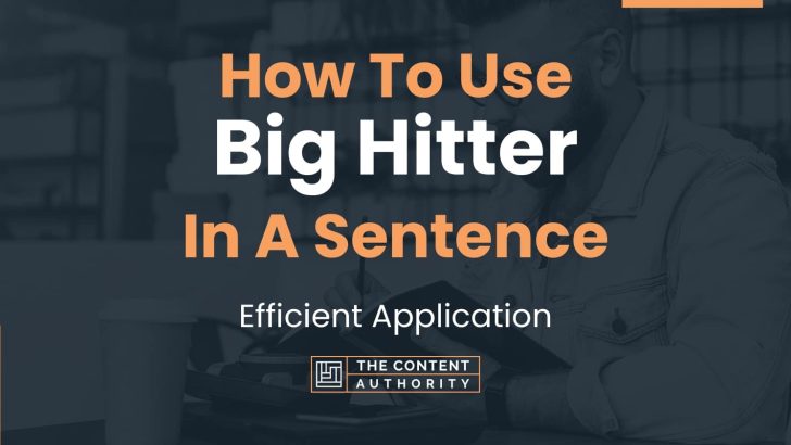 How To Use Big Hitter In A Sentence Efficient Application How To Use Big Hitter In A Sentence Efficient Application