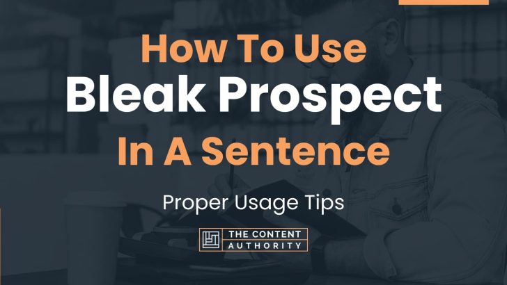 How To Use “Bleak Prospect” In A Sentence: Proper Usage Tips