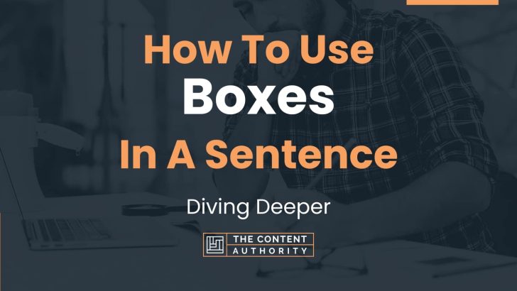 How To Use “Boxes” In A Sentence: Diving Deeper