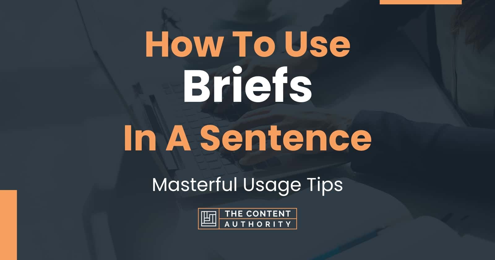 How To Use "Briefs" In A Sentence Masterful Usage Tips