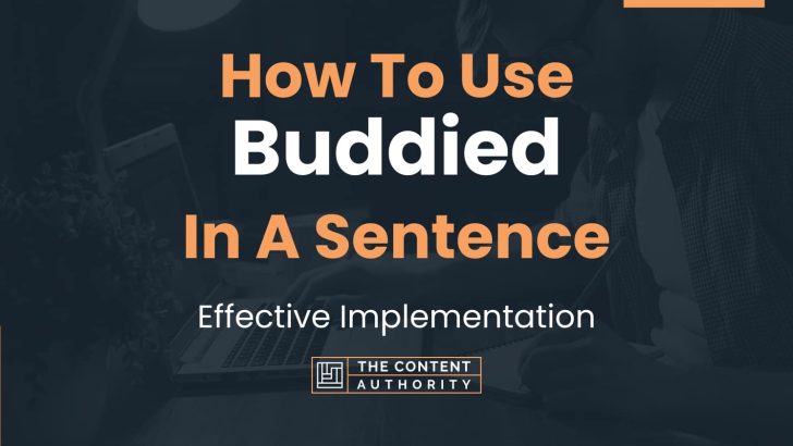 How To Use “Buddied” In A Sentence: Effective Implementation