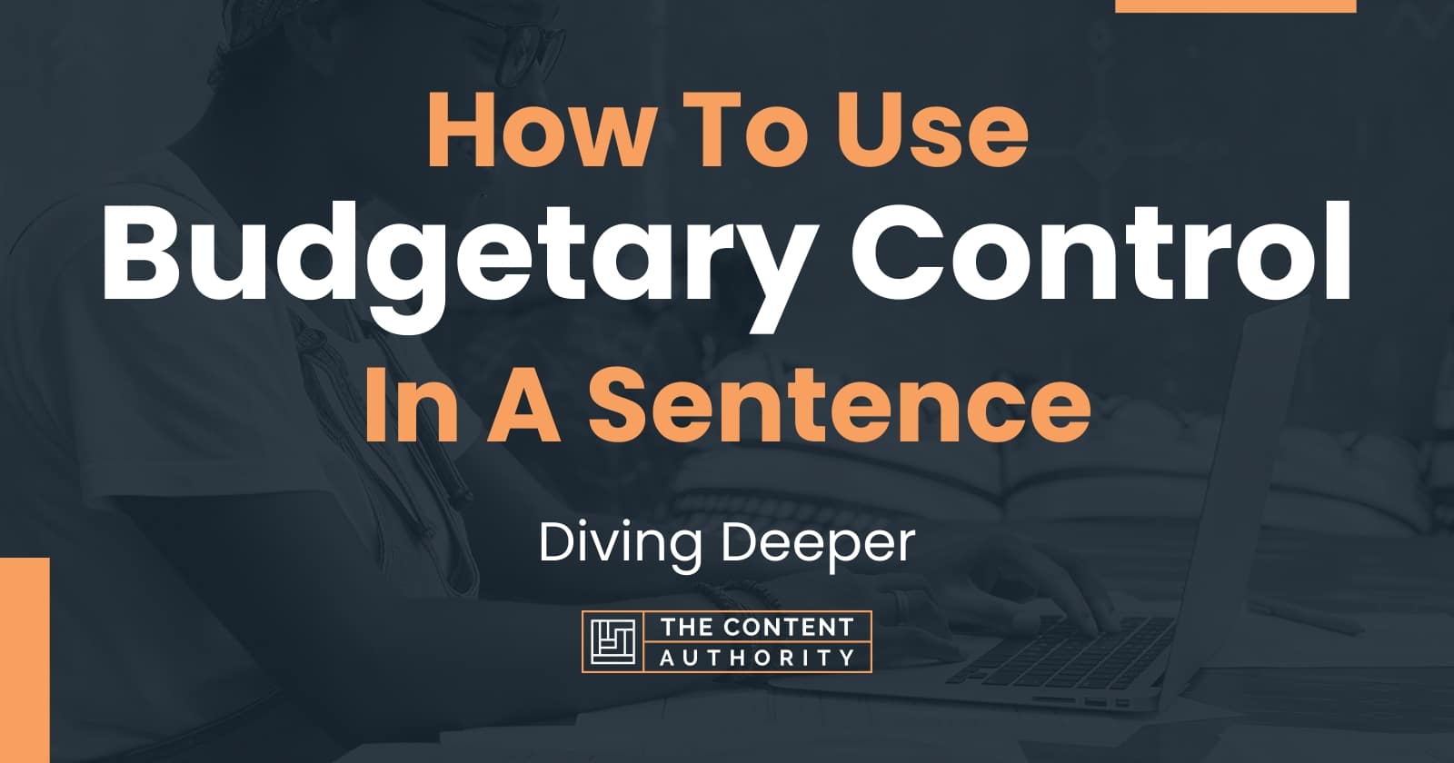 How To Use Budgetary Control In A Sentence Diving Deeper