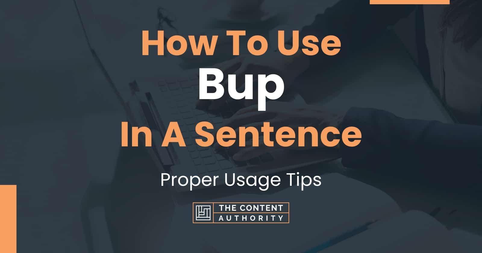 How To Use Bup In A Sentence 