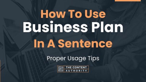use business plan in a short sentence