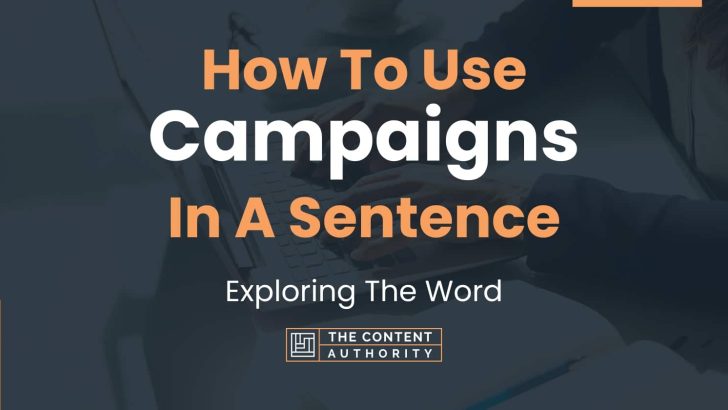 How To Use "Campaigns" In A Sentence: Exploring The Word