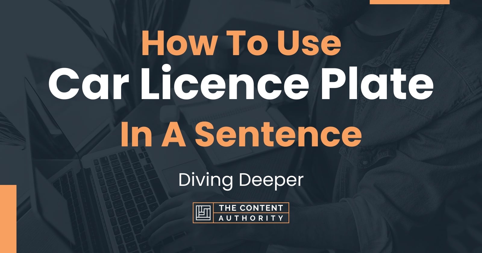How To Use "Car Licence Plate" In A Sentence Diving Deeper
