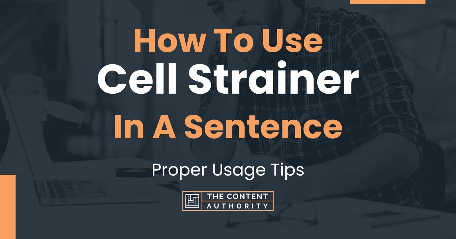 How To Use "Cell Strainer" In A Sentence Proper Usage Tips