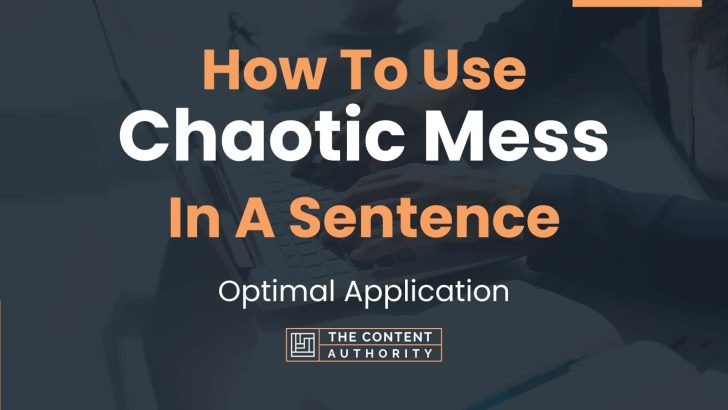 how-to-use-chaotic-mess-in-a-sentence-optimal-application