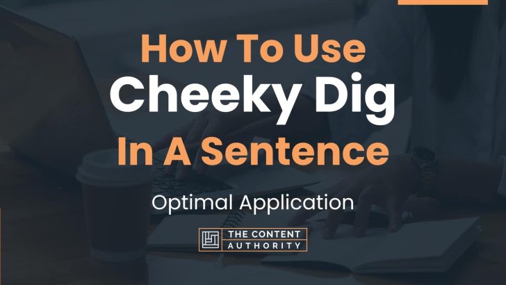 How To Use “Cheeky Dig” In A Sentence: Optimal Application