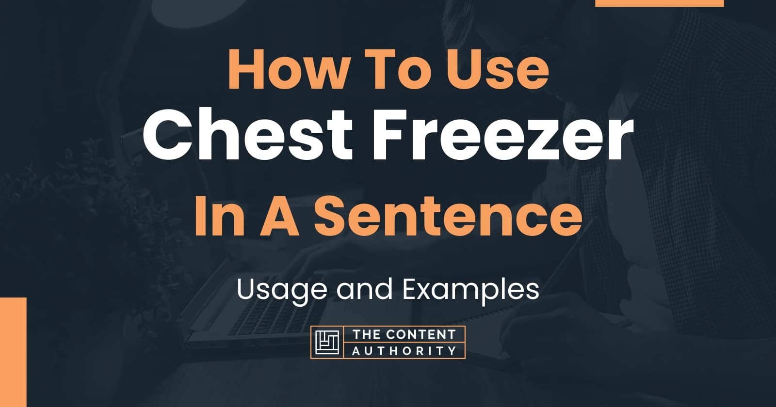How To Use "Chest Freezer" In A Sentence Usage and Examples