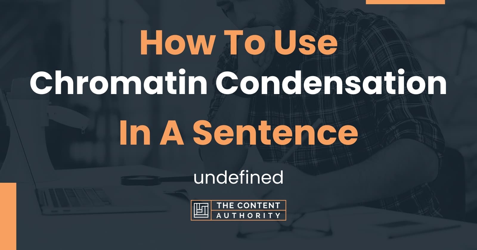 How To Use Chromatin Condensation In A Sentence Undefined