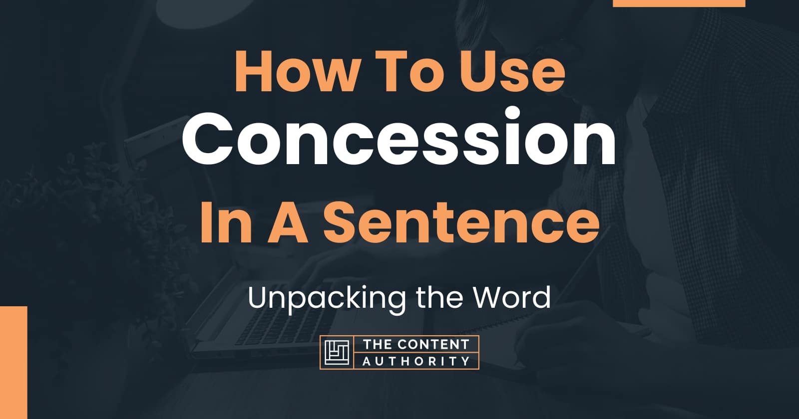 How To Use "Concession" In A Sentence Unpacking the Word