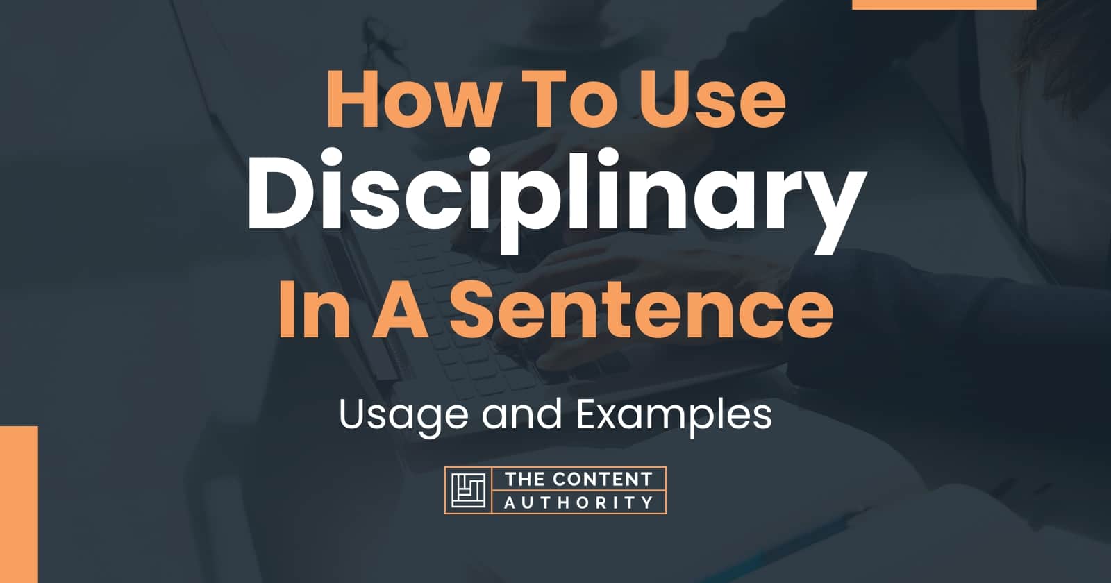 How To Use "Disciplinary" In A Sentence Usage and Examples