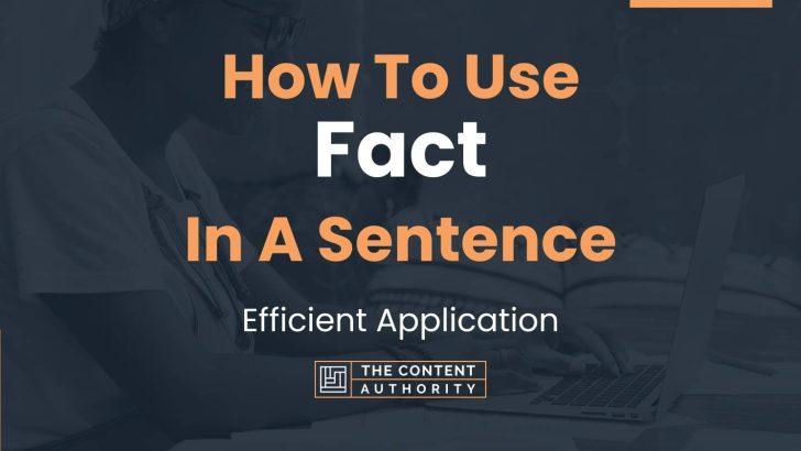 use of in fact in a sentence