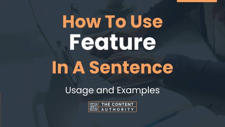How To Use “Feature” In A Sentence: Usage and Examples