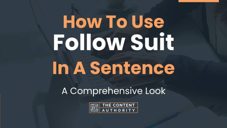 Use Follow Suit In A Sentence