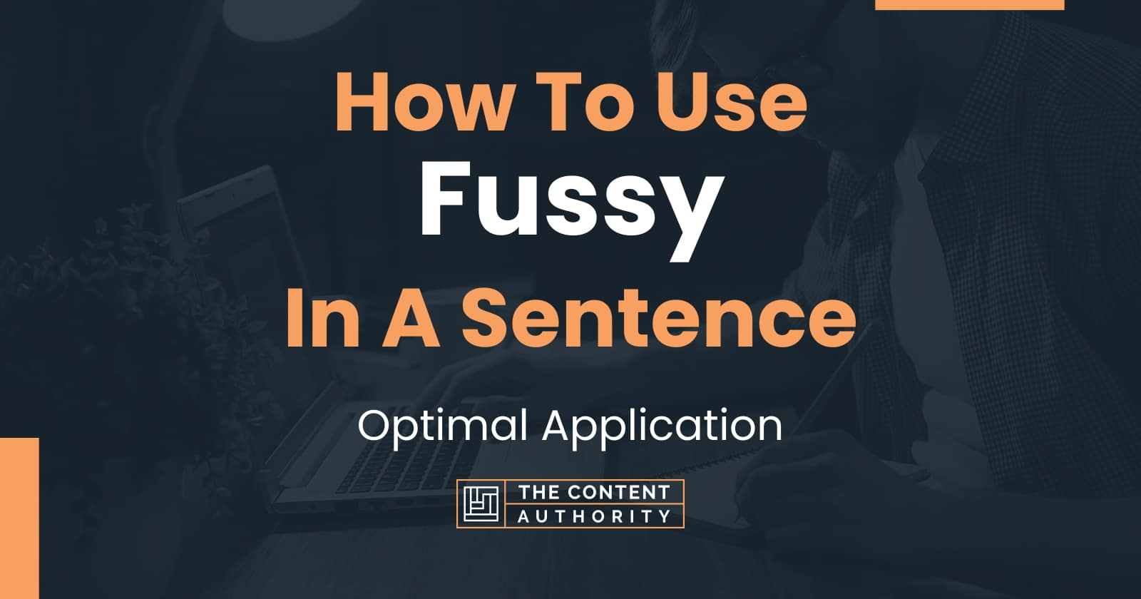 How To Use Fussy In A Sentence Optimal Application