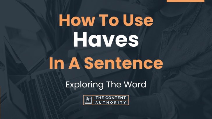 How To Use “Haves” In A Sentence: Exploring The Word