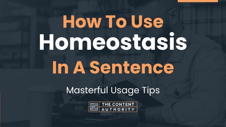 How To Use “Homeostasis” In A Sentence: Masterful Usage Tips