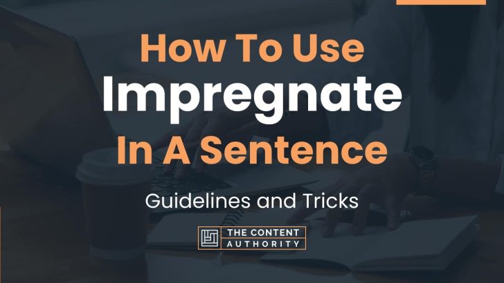 How To Use Impregnate In A Sentence Guidelines And Tricks 