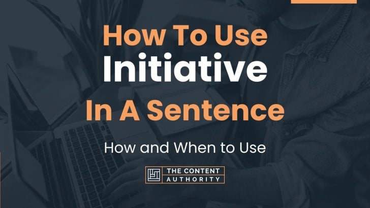 How To Use “Initiative” In A Sentence: How and When to Use