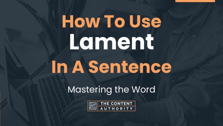 how-to-use-lament-in-a-sentence-mastering-the-word